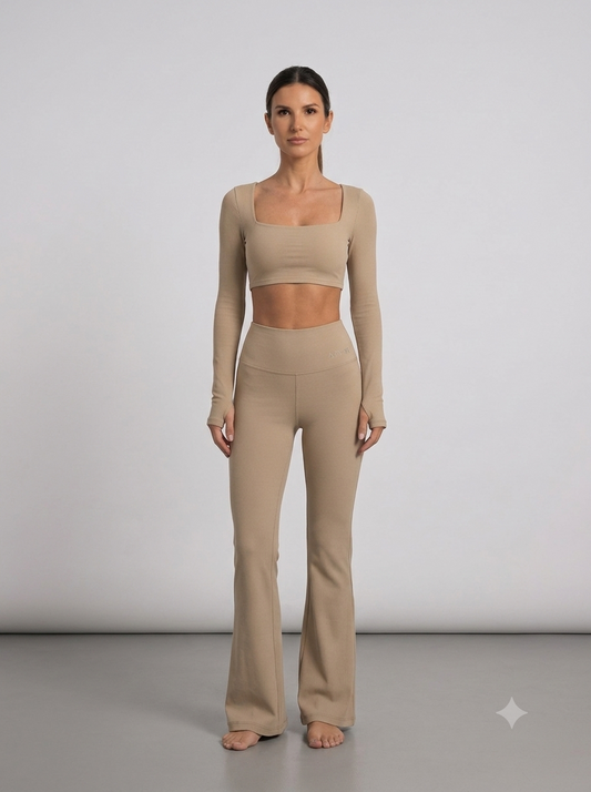 Vanilla Mousse | The Roam Square Neck Top