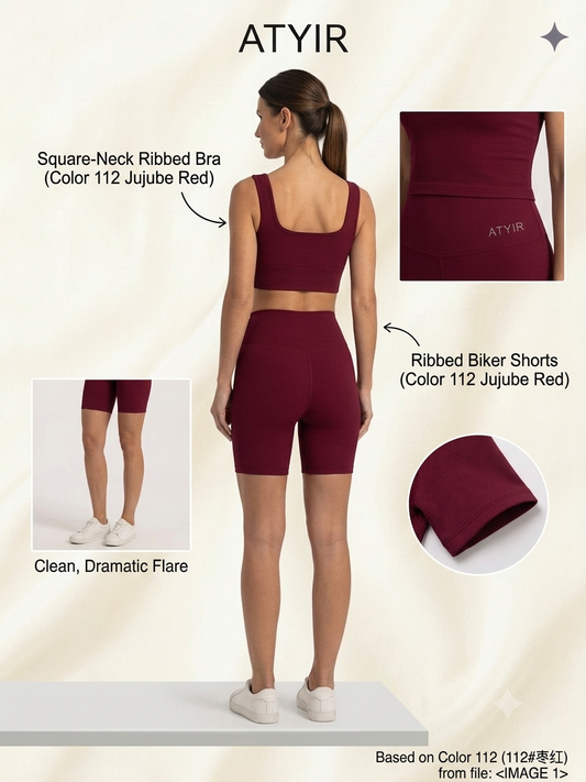 CHERRY RED THE RAW BIKER SHORTS